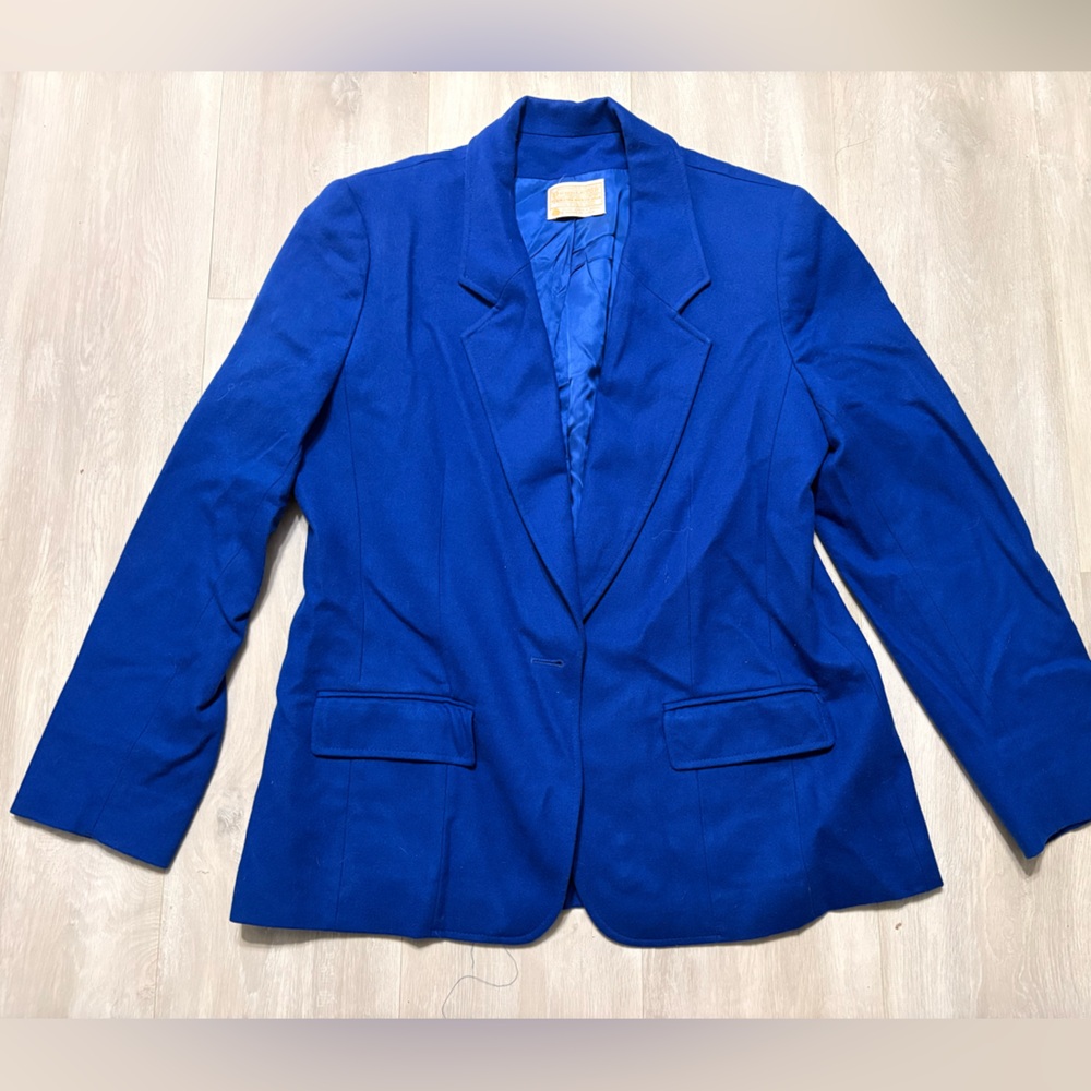 Pendleton Royal Blue Wool Blazer - image 1